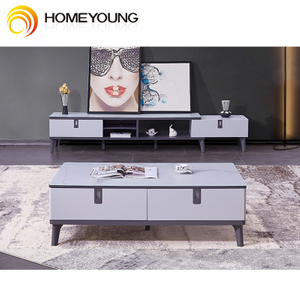 Современный дизайн гостиной мебели хранения деревянный современный журнальный столик с ящиками